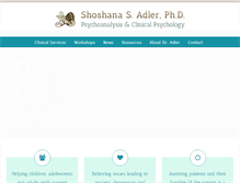 Tablet Screenshot of drshanaadler.com